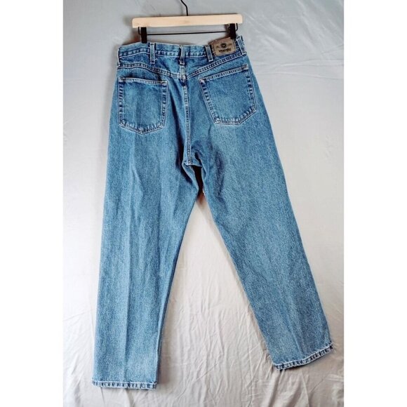 Wrangler Jeans Blue Denim PreOwned 36x32 Relaxed Fit Cotton Western Straight Cut - Picture 6 of 10